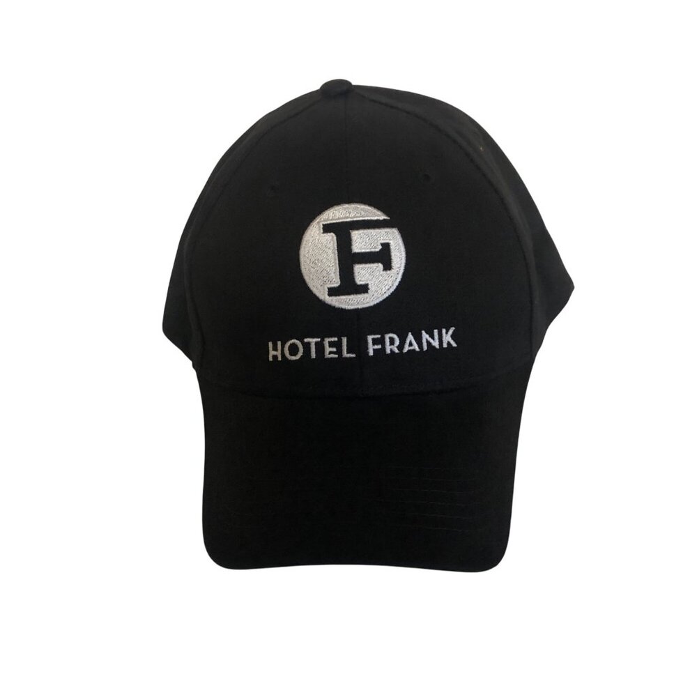 Hotel Frank Embroidered Black Baseball Cap San Francisco Adjustable USA NEW